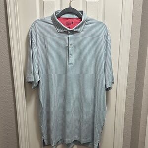 johnnie-O Light green/blue with strips polo Shirt